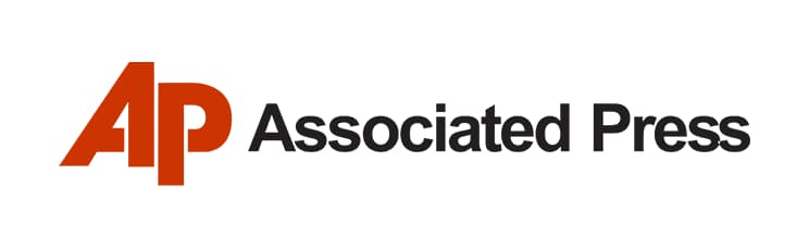 Associated Press logo featuring large red "AP" initials followed by the words "Associated Press" in black text on a white background.