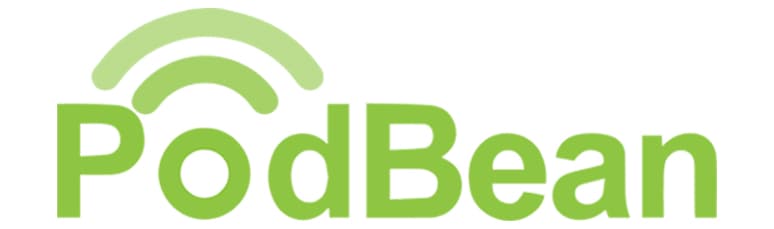 PodBean logo with green text and a stylized broadcast signal above the letter “P.”.