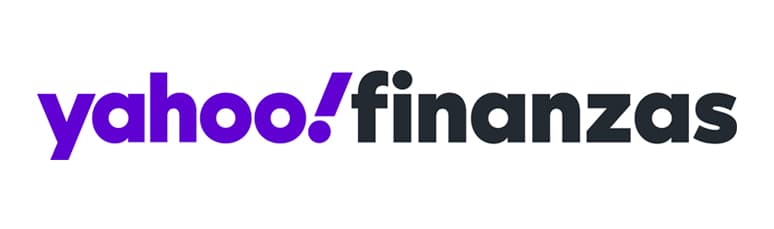 Yahoo Finanzas logo with "yahoo!" in purple letters and "finanzas" in black letters on a white background.