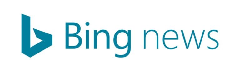 Bing News-Logo mit stilisiertem "b"-Symbol und dem Schriftzug "Bing News" in blauer Schrift auf weißem Hintergrund, ideal für KI-gestützte Nachrichten- oder digitale Pressemitteilung-Plattformen, die vertrauenswürdige Backlinks suchen.