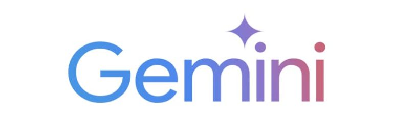 Das Wort "Gemini" in einem blauen und lila Farbverlauf mit einem sternförmigen Glitzer über dem Buchstaben "m", ideal für eine KI-Themen-Pressemitteilung oder auf divul.ge.